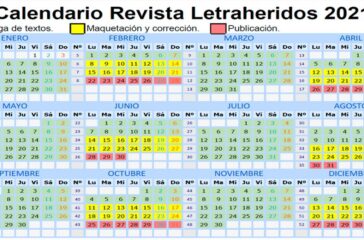 Calendario Revista Letraheridos 2021
