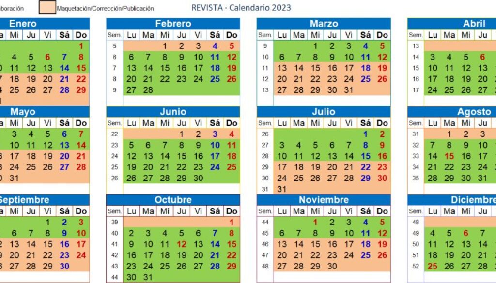 Calendario Revista 2023