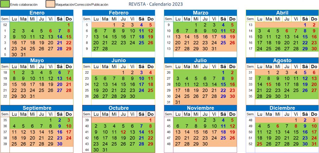 Calendario Revista 2023